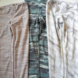 Athleta Girl Chit Chat soft athletic leggings size 8 10 VGUC Lot of three